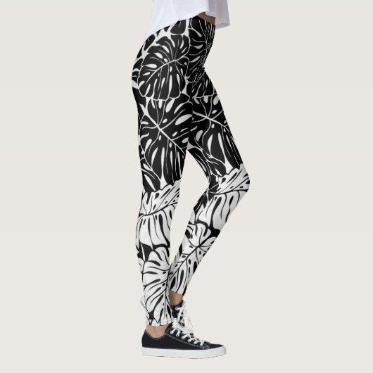B&W belaubte Leggings (Rechts)