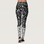 B&W belaubte Leggings (Rückseite)