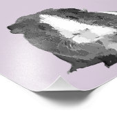 B&W 'Betty' Guinea Pig Print (Rahmen verfügbar) Fotodruck (Ecke)