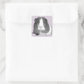 B&W 'Betty' Guinea Pig Stickers (Tasche)