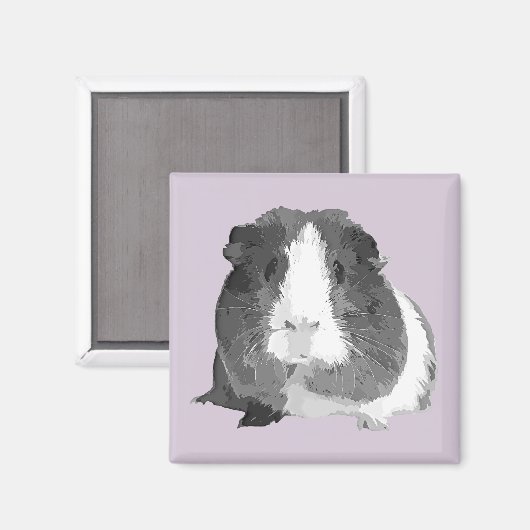 B&W "Betty" Guinea Schweinefleisch Kühlschrankmagn Magnet (Vorderseite/Rückseite)