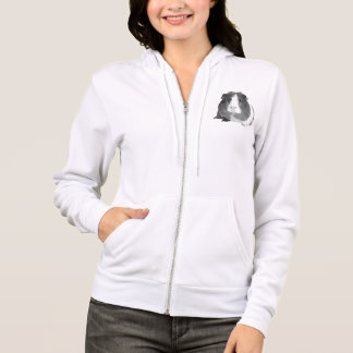 B&W "Betty" Meerschweinchen-Damen-ZipHoodie Hoodie