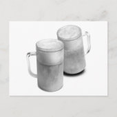 B/W Bier-Tasse Postkarte (Vorderseite)