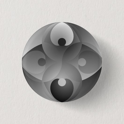 B/W Bilanz von Kenneth Yoncich Button (Vorderseite)