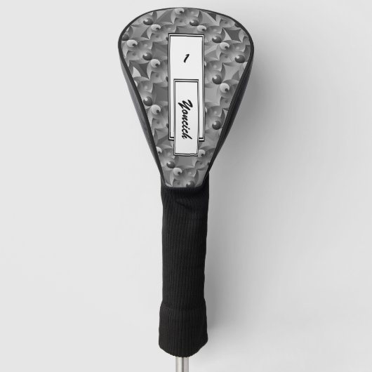 B/W Bilanz von Kenneth Yoncich Golf Headcover (Vorderseite)