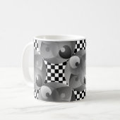 B/W Bilanz von Kenneth Yoncich Kaffeetasse (Vorderseite Links)
