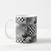 B/W Bilanz von Kenneth Yoncich Kaffeetasse (Links)