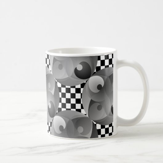B/W Bilanz von Kenneth Yoncich Kaffeetasse (Rechts)
