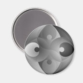 B/W Bilanz von Kenneth Yoncich Magnet (Vorderseite/Rückseite)