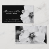 B/W Blumen-Fotografie-Geschäfts-Karte Visitenkarte (Vorne/Hinten)