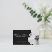 B/W Blumen-Fotografie-Geschäfts-Karte Visitenkarte (Stehend Vorderseite)