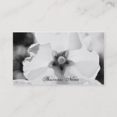 B/W Blumen-Fotografie-Geschäfts-Karte Visitenkarte (Rückseite)