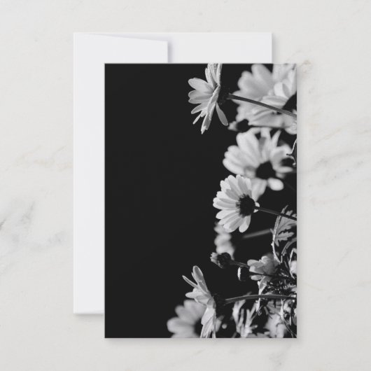 B&W Blumen Karte (Vorderseite)