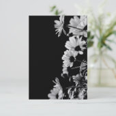 B&W Blumen Karte (Stehend Vorderseite)