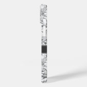 B&W Blumengarten Rose Muster Case-Mate iPhone Hülle (Rückseite / Links)