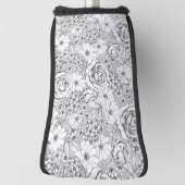 B&W Blumengarten Rose Muster Golf Headcover (Rotieren 90)