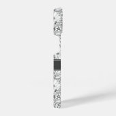 B&W Blumengarten Rose Muster iPhone Hülle (Rechte Seite)