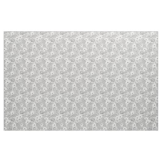 B&W Blumengarten Rose Muster Stoff (Fat Quarter (45,7 x 55,9 cm))