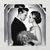 B&W Bride Groom & Bouquet (Vorne/Hinten)