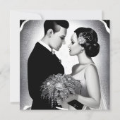 B&W Bride Groom & Bouquet (Vorderseite)