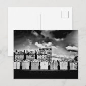 B&W Brighton Beach Huts Postkarte (Vorne/Hinten)