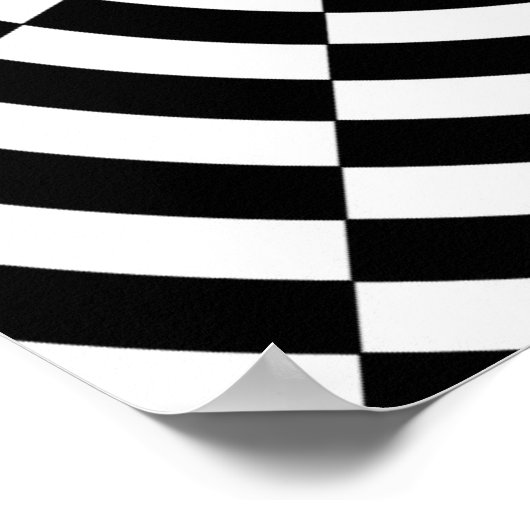 B&W broken optische Illusion Poster (Ecke)