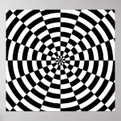 B&W broken optische Illusion Poster (Vorne)