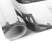 B&W Brooklyn-Brücke Geschenkpapier (Rolleneckpunkt)