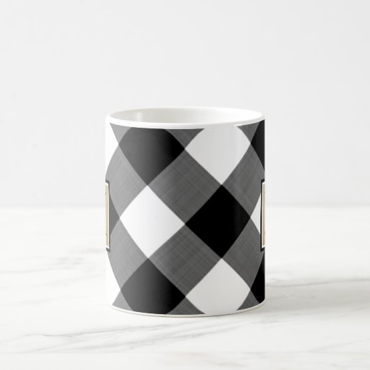 B&W Buffalo Karo Monogram Kaffeetasse (Mittel)