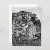 B&W Cinque Terre Postkarte (Vorne/Hinten)