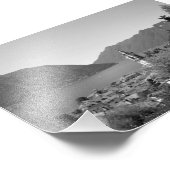 B&W Como Lake Fotodruck (Ecke)