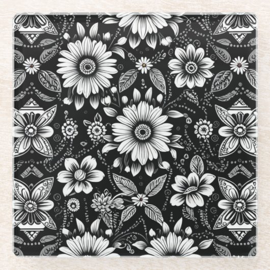 B&W Daisy Dose Glasuntersetzer (Vorderseite)