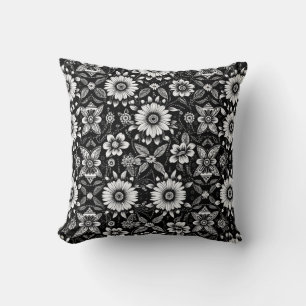 B&W Daisy Dose Kissen