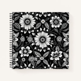 B&W Daisy Dose Notizblock