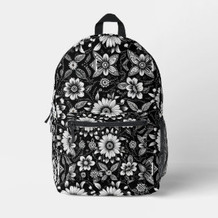 B&W Daisy-Dosis  Bedruckter Rucksack