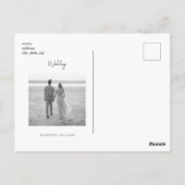 B/W Damaskus-Foto Hochzeit speichern Datum Postkarte (Rückseite)