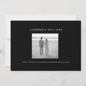 B/W Damaskus-Foto Hochzeit speichern Datum Save The Date (Rückseite)