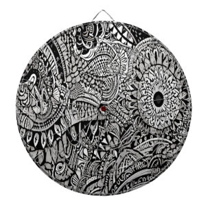 b/w dartscheibe