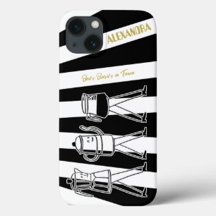 B & W drei Kaffeemaschinen gestreifter Kaffee Case-Mate iPhone Hülle
