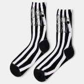 B & W drei Kaffeemaschinen gestreifter Kaffee Socken (Linkes Detail)