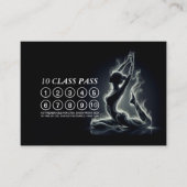 B&W Einbeiniger Königtaube Yoga Pose 10 Class Pass Treuekarte (Vorderseite)