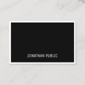 B&W Elegant Schwarz-weiß Einfach Beruflich Visitenkarte (Vorderseite)