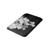 B&W Elegante Blume Badematte (Schrägansicht)