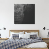 B&W Elephant Leinwanddruck (Insitu (Schlafzimmer))