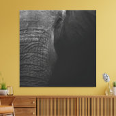 B&W Elephant Leinwanddruck (Insitu (Wohnzimmer))