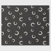 B&W Enso Brush Stroke Geschenkpapier (Flach)