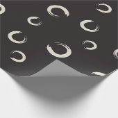 B&W Enso Brush Stroke Geschenkpapier (Ecke)