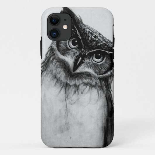 B&W Eule Case-Mate iPhone Hülle (Rückseite)
