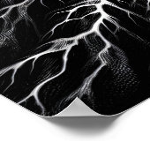 B&W Evil Spirit in Friedhof Creepy Poster (Ecke)