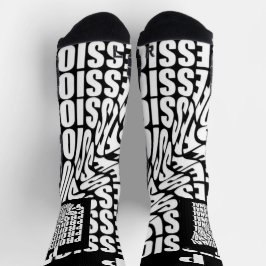 B&W FARBENDISIGN AUF Crew Socks Socken